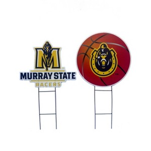 NCAA Murray State Racers Logo and Helmet 2pk Yard Sign Set - 1 of 1
