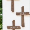 Transpac Rustic Cross Decor Set of 3 Multicolored MDF Wall Art Home Decorations for Spring Gift Giving - 2 of 2