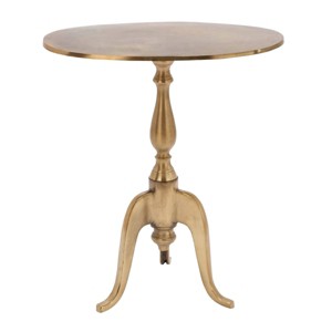 Modern Tripod Accent Table Gold - Olivia & May: Round, Indoor Use, Some Assembly Required - 1 of 3