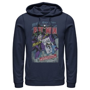 Men's Batman Joker Vintage Card Pull Over Hoodie - 1 of 3