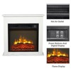 Karl Home 1400-Watt 19-inch Electric Fireplace with Mantel in White - 3 of 4