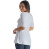 Womens Elbow Sleeve Swing Tunic Top - 24seven Comfort Apparel™ - 3 of 4