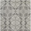 Ivory Taupe and Gray Abstract Power Loom Distressed Area Rug With Fringe - 4 of 4