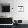 Stupell Industries Flamingo Standing Antique Bathtub Floating Frame Canvas Art, Black, 18" x 18" - 3 of 4
