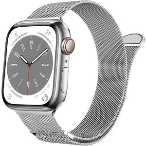 HTUTWOO Compatible with Apple Watch Band Series Women and Men, Stainless Steel Mesh Loop Magnetic Clasp Replacement for iWatch Bands - 1 of 4