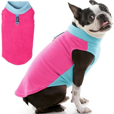 Gooby Half Stretch Fleece Vest Dog Sweater Pink, Medium