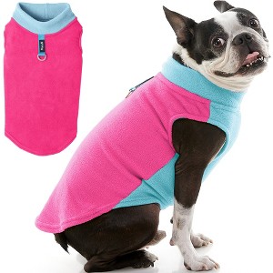 Gooby Half Stretch Fleece Vest Dog Sweater Pink, Large - 1 of 1