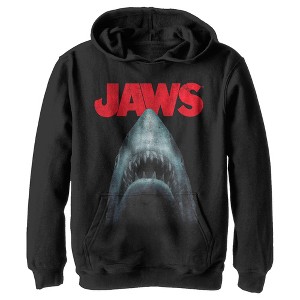 Boy's Jaws Shark Teeth Poster Pull Over Hoodie - 1 of 4