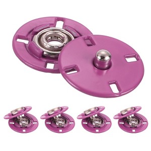 Unique Bargains Alloy Invisible Durable High Hardness Buckle Fasteners Press Studs Buttons 5 Pcs - 1 of 4