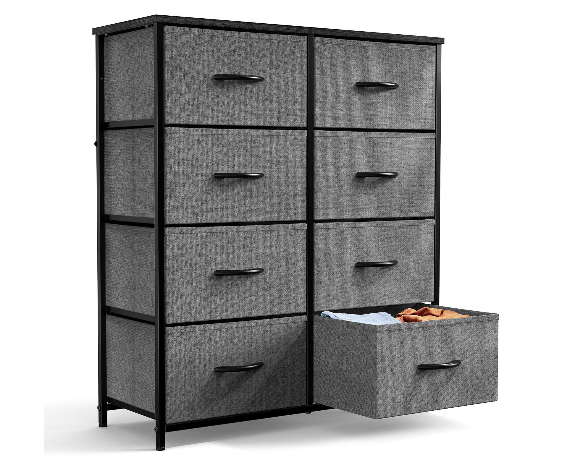 JIONJOY 8 Drawer Storage Dresser Chest - Grey