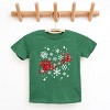 Santa Sleigh Glitter - Toddler Short Sleeve Tee and Kids Youth Short Sleeve Tee - 2 of 3