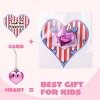JOYIN 28 Packs Valentine's Day Heart Shape Ornaments with Greeting Cards, Classroom Exchange Gift for Kids, Party Favor, Holiday Reward Prizes - 3 of 4