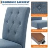 Coucheta Dining Chair Set - Linen Upholstered Button Tufted, High Back & Wide Seat, for Kitchen/Living Room - 3 of 4