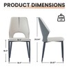 PU Leather Dining Chairs Set Of 6, Modern Kitchen Dining Room Chairs with Padded Seat Waterproof Non-Slip, Comfortable Dinner Chairs - 3 of 4