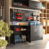 Garage Wall Mounted Storage Cabinet with Two Doors and One Shelf, Lockable Metal Wall Cabinet, Hanging Tool Cabinet for Garage Utility Room - 4 of 4