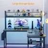 Besiost L-shaped Computer Desk with Hutch, Desk with Power Outlet and LED Light - 2 of 4