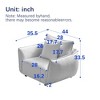 Kumasinova 88" Modern Chenille Sleeper Sofa with Sturdy Wood Frame & 2 Matching Pillows, Wide Living Room 3-Seater Sofa, Thickly Padded Seat - 3 of 4