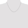 Black Bow Jewelry 0.6mm, 10k White Gold, Diamond Cut Cable Chain Necklace - 2 of 4