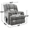 Chenille Power Lift Recliners Chair,Dual Motor Heat Massage Electric Recliners with Power-Remote,High Back Arm Recliner Chair-Coolbibila - 4 of 4