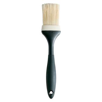 Thermohauser 1 1/4W Long Natural Bristle Pastry / Basting Brush with  Plastic Handle