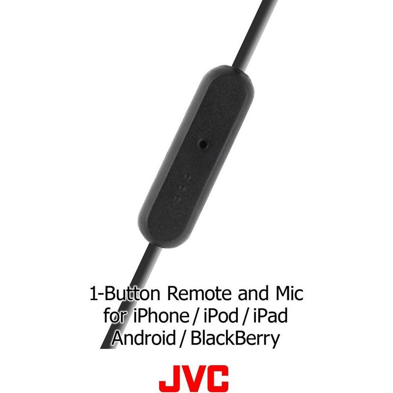 JVC Lightweight Flat Foldable Headphone with Mic,, 4 of 6