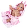 Lissi: 12" Baby Doll Gia W/ Unicorn Hood in Pink, Kids Ages 2+ - 3 of 4