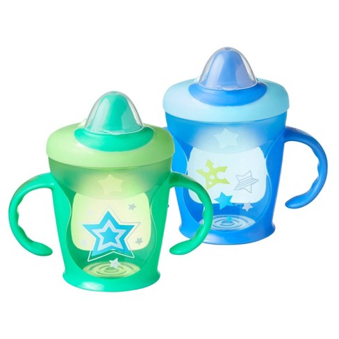 Tommee Tippee Hold Tight 2pk Trainer Sippy Cup - 7+ Months - Blue/Green -  9oz