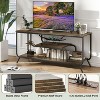 Belatt 55" TV Stand 120 lbs Load-bearing Media Console with LED Light for Living Room/Bedroom, Light Gray - 2 of 4