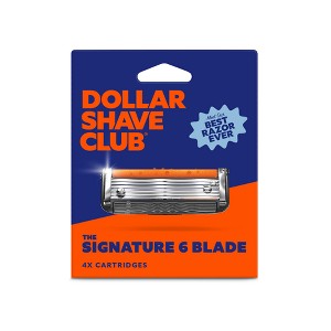 Dollar Shave Club 6-Blade Razor Refill - Compatible with 4 and 6 Blade Handles - 4ct - Trial Size - 1 of 4