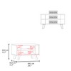 15.8" Shawnee Coffee Table with Open Storage Shelf, Two-Tone Wood Finish for Living Room Centerpiece - 3 of 4