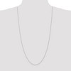 Black Bow Jewelry 1mm, 14k White Gold, Solid Parisian Wheat Chain Necklace - 2 of 4