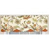 RLF Home 100% Cotton Zanzibar Petticoat With Poly/Cotton lining Rod Pocket Valance 50" x 17" Orange - 3 of 4
