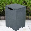 Elementi 15.7" Propane Tank Cover Concrete Hideaway Table for 20 lb Tank - 2 of 4