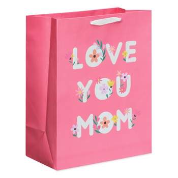 Mother's Day 'Love You Mom' Large Gift Bag Pink