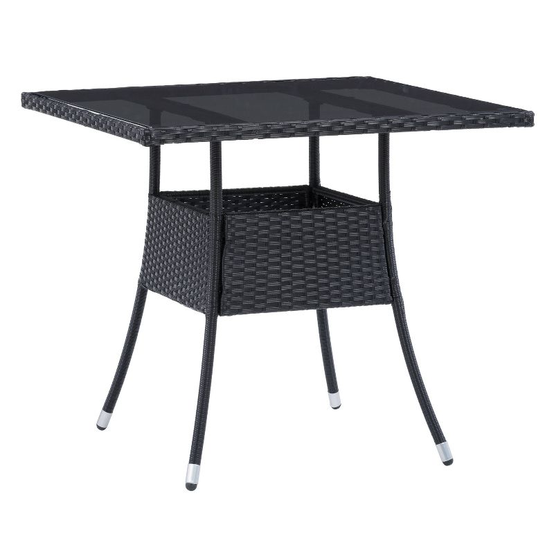 Parksville Square Patio Dining Table - Black - CorLiving, 1 of 8