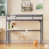 NicBex Twin Size Metal Loft Bed Frame with Built-In Desk,Ladder&Full-Length Guardrails,Space-Saving Loft Bed for Kids,Teens,300lbs Max - 2 of 4