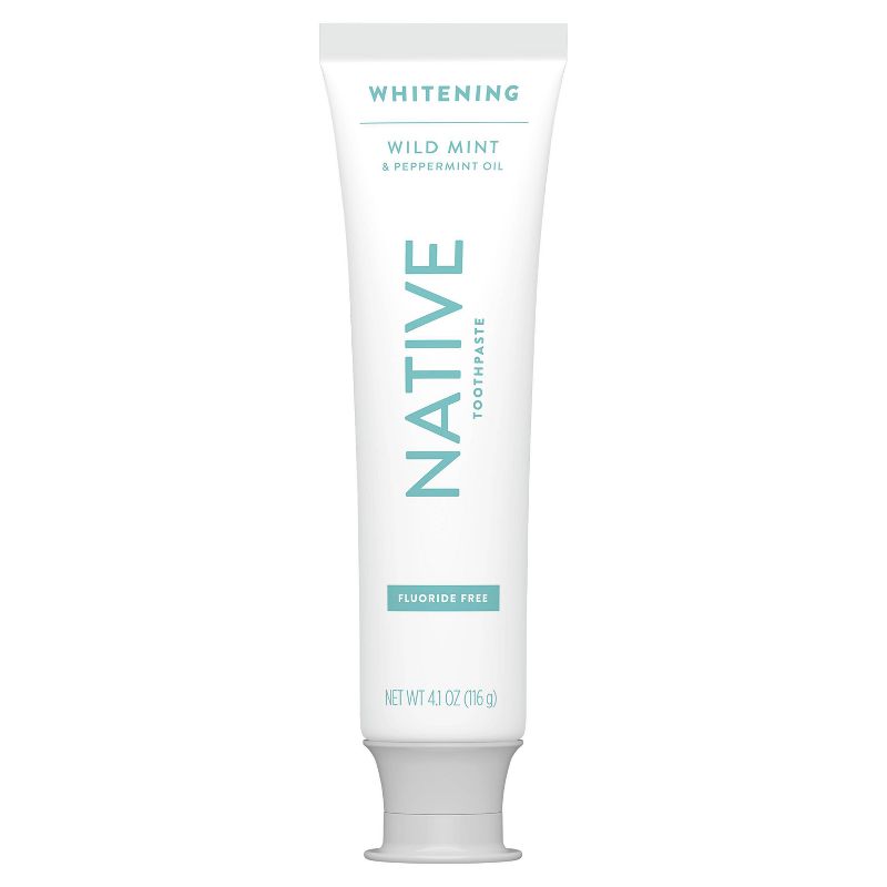 Native Premium Whitening Wild Mint &#38; Peppermint Oil Fluoride Free Toothpaste, 4.1 oz, 3 of 16