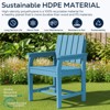 Hyleory Modern HDPE Outdoor Dining Armchair, Weather-Resistant Patio Chair with Classic Slat Back - 4 of 4