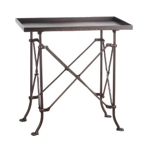 Storied Home Metal Table with Bronze Finish Brown: Rustic Rectangle, No Assembly, Open Shelf - 1 of 4