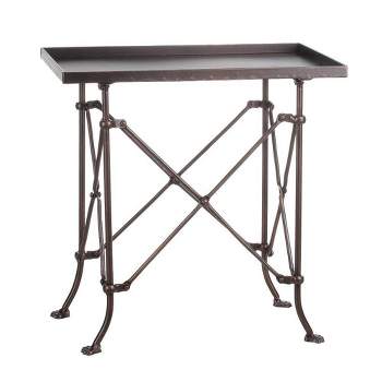 Metal Table with Bronze Finish Brown - Storied Home
