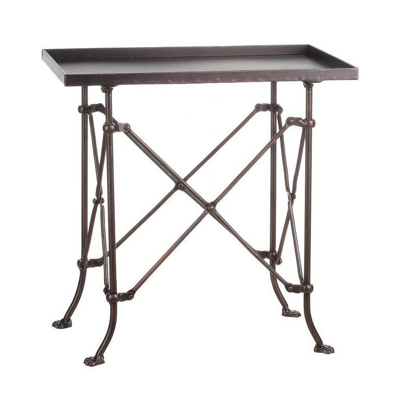 Metal Table with Bronze Finish Brown - Storied Home, 1 of 11