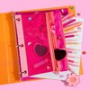 Style Lab Colorblocked Nylon and Mesh Binder Pouch with 10 Mini Erasers - 2 of 4