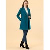INSPIRE CHIC Women's Notched Lapel Double Breasted Raglan Sleeve Winter Coat - 3 of 4