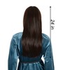 Alilang Long Blonde Wig with Curtain Bangs and Dark Roots  Heat Resistant Synthetic Layered Wig for Women, 24 Inches - 4 of 4