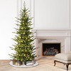 Puleo 7.5' Pre-Lit Artificial Slim Hillside Spruce Tree - 2 of 4
