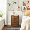 SONGMICS Steel File Cabinet bookshelf Fully Assembled Except Wheels Rustic Brown and Black - 4 of 4