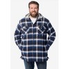 Boulder Creek by KingSize Removable Hooded Shirt Jacket - 3 of 3