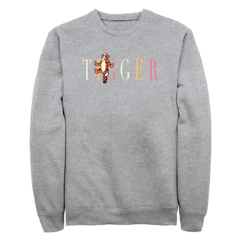 Men's Winnie The Pooh Tigger Colorful Script Sweatshirt : Target