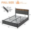 Twin-XL Size Bed Frame with 2 Storage Drawers and Charging Station - 2 of 4