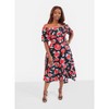 Rebdolls Women's Olivia Ruched A Line Midi Dress - 3 of 4